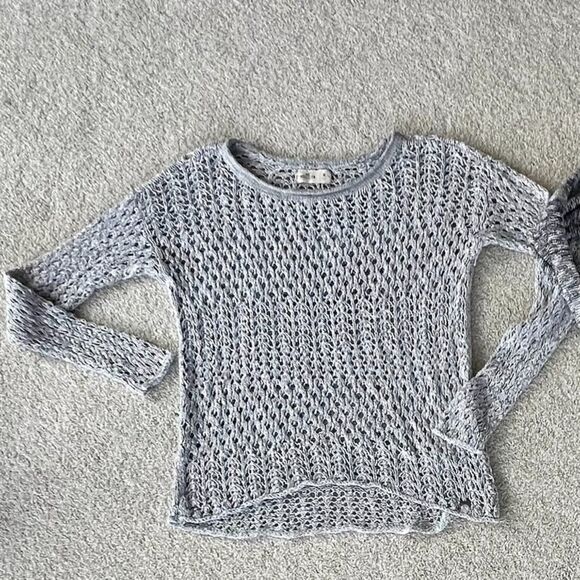 Hollister Sweaters - NWOT Hollister Light Gray Open-Knit Top M